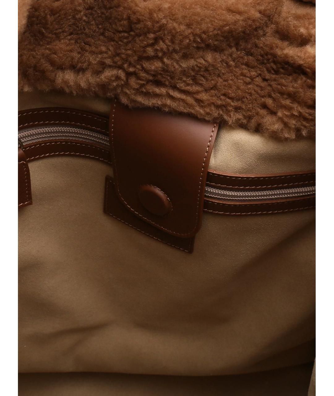 MAX MARA Бежевая шерстяная сумка тоут, фото 4