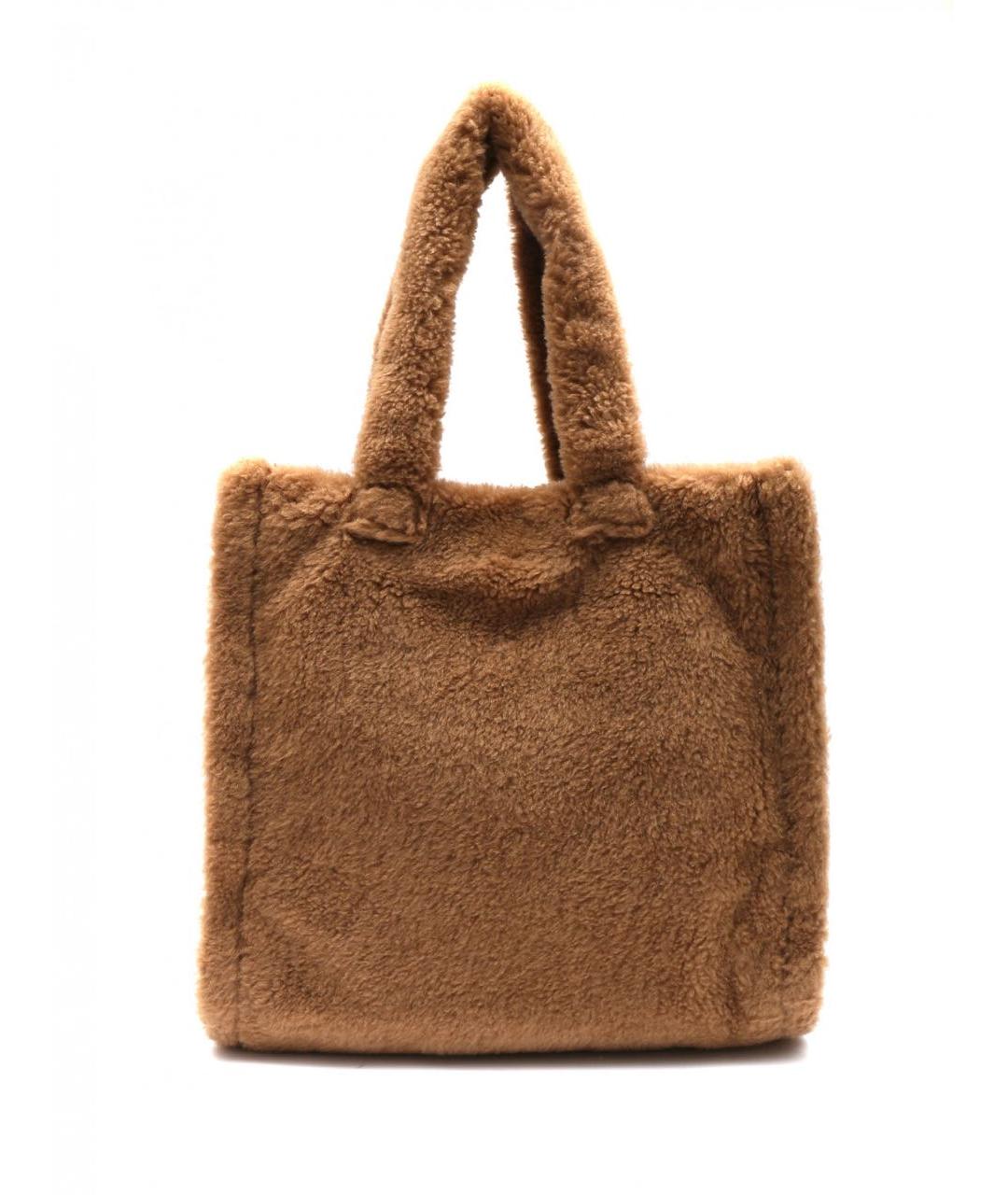 MAX MARA Бежевая шерстяная сумка тоут, фото 3