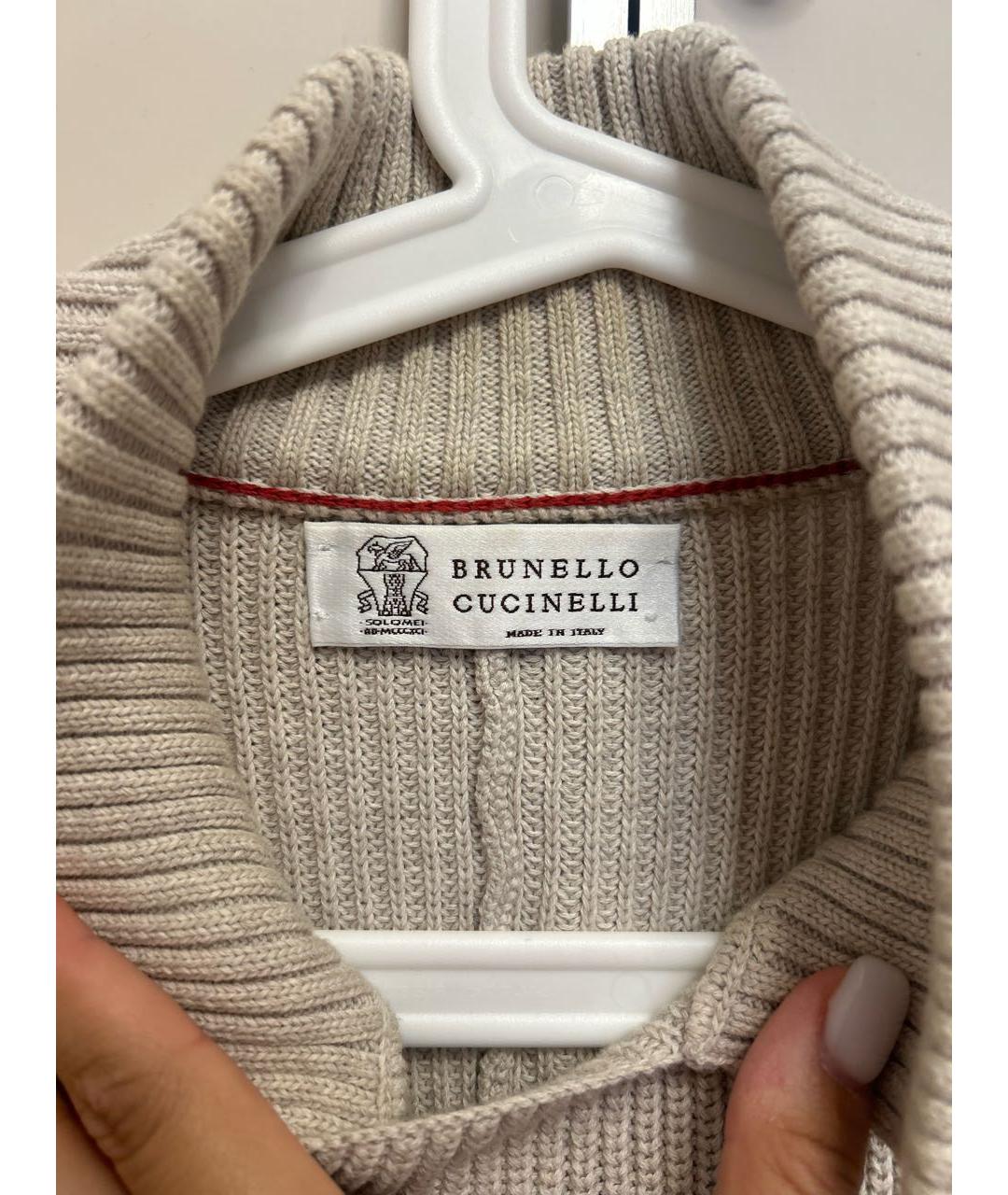 BRUNELLO CUCINELLI Серый шерстяной кардиган, фото 3