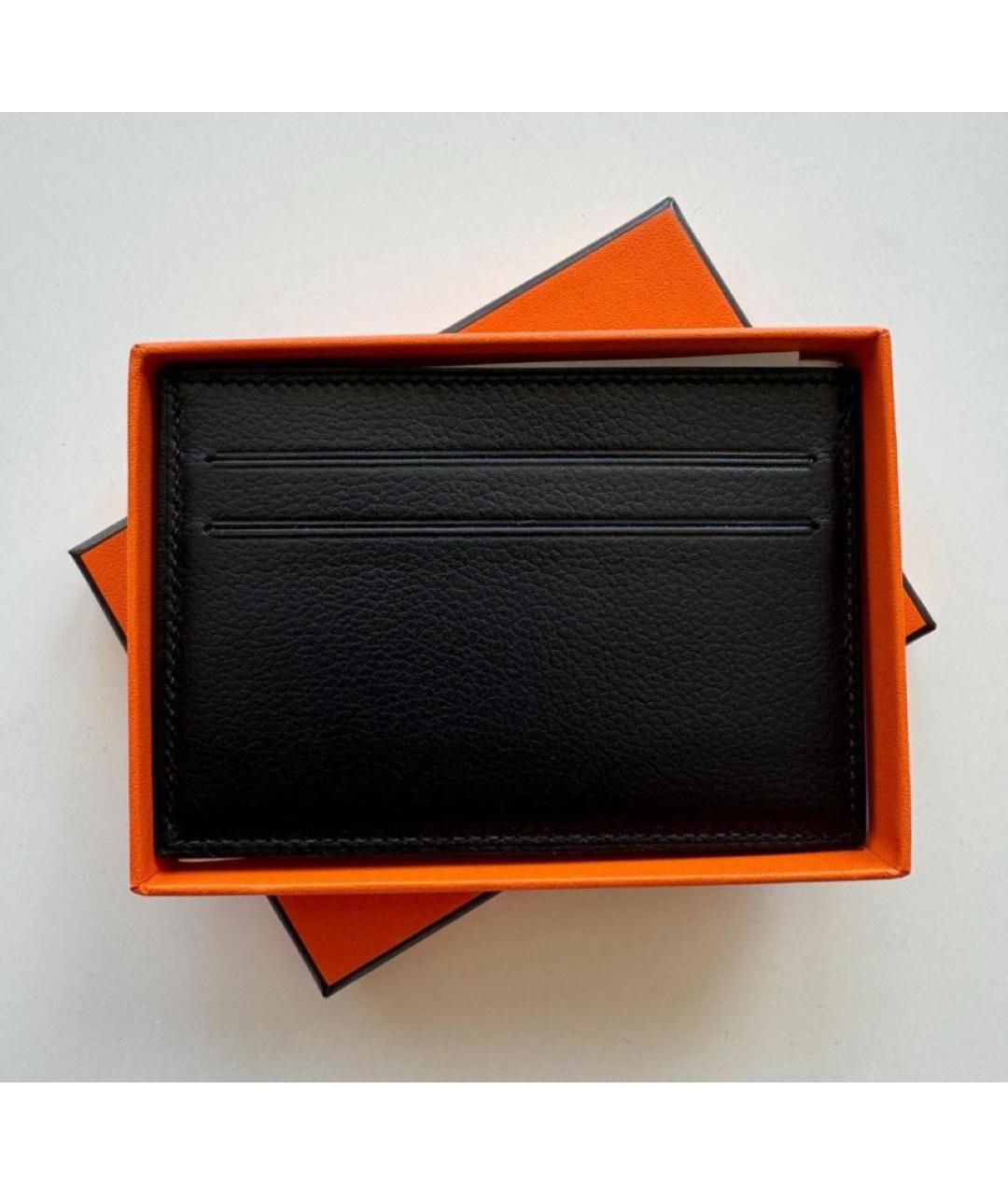 HERMES Черный кожаный кардхолдер, фото 3