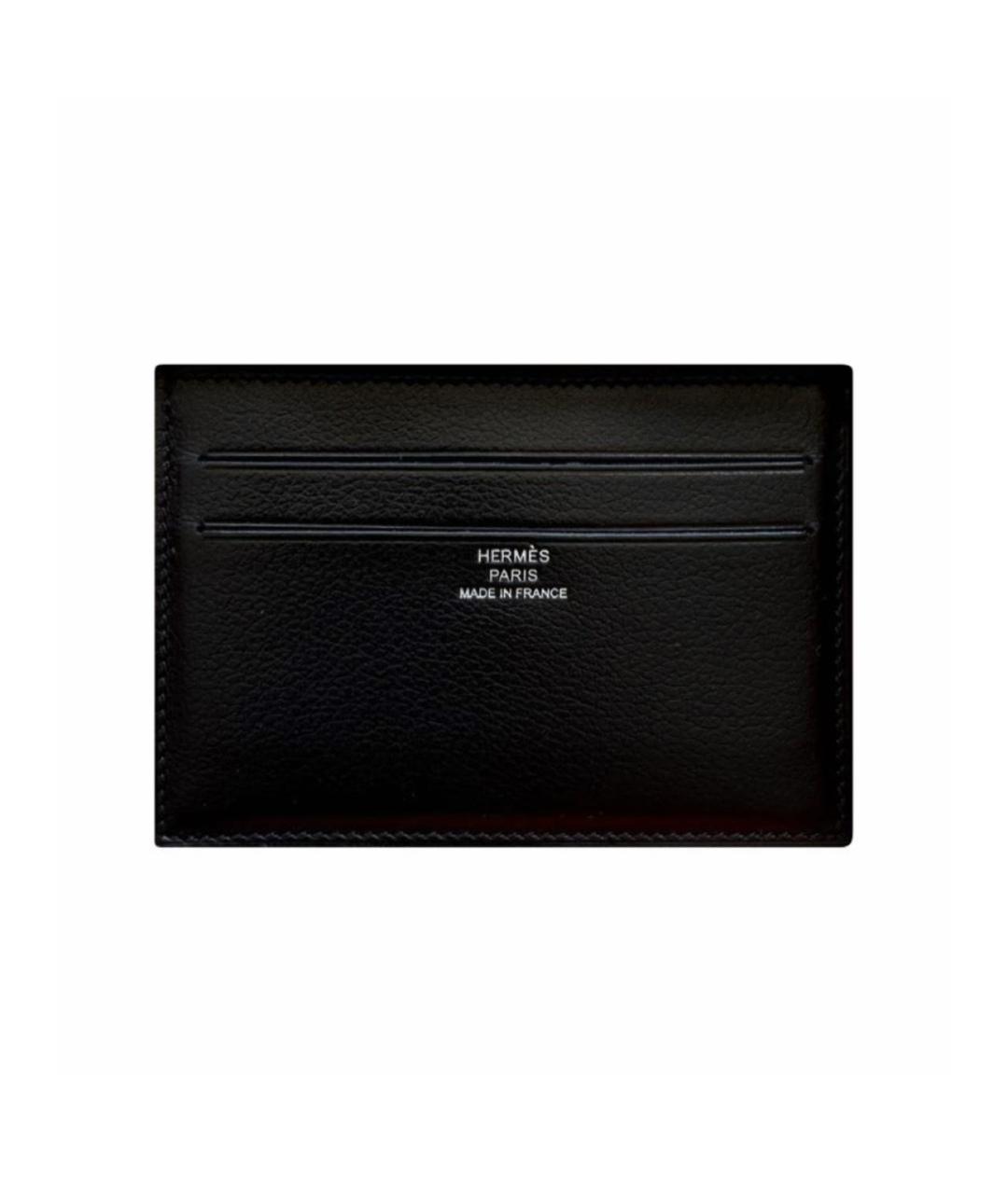 HERMES Черный кожаный кардхолдер, фото 4