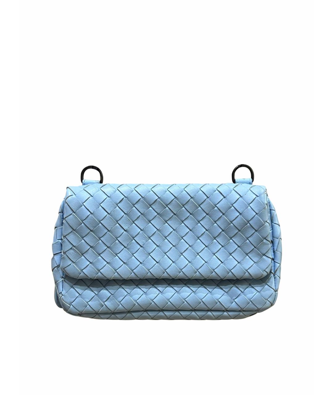 BOTTEGA VENETA Голубая кожаная сумка через плечо, фото 1