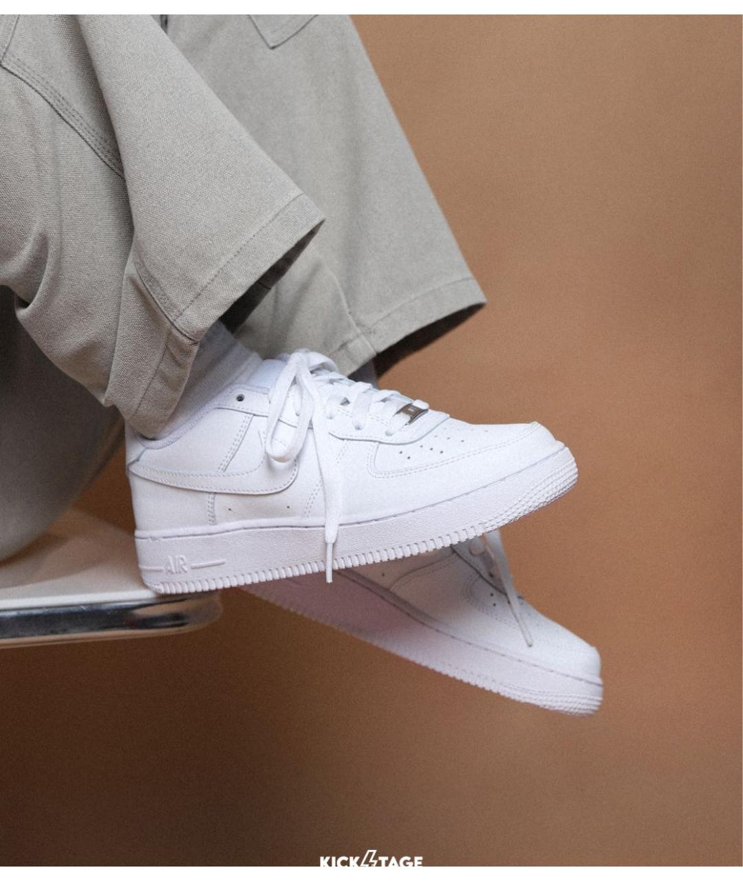 NIKE Белые кожаные кроссовки, фото 3