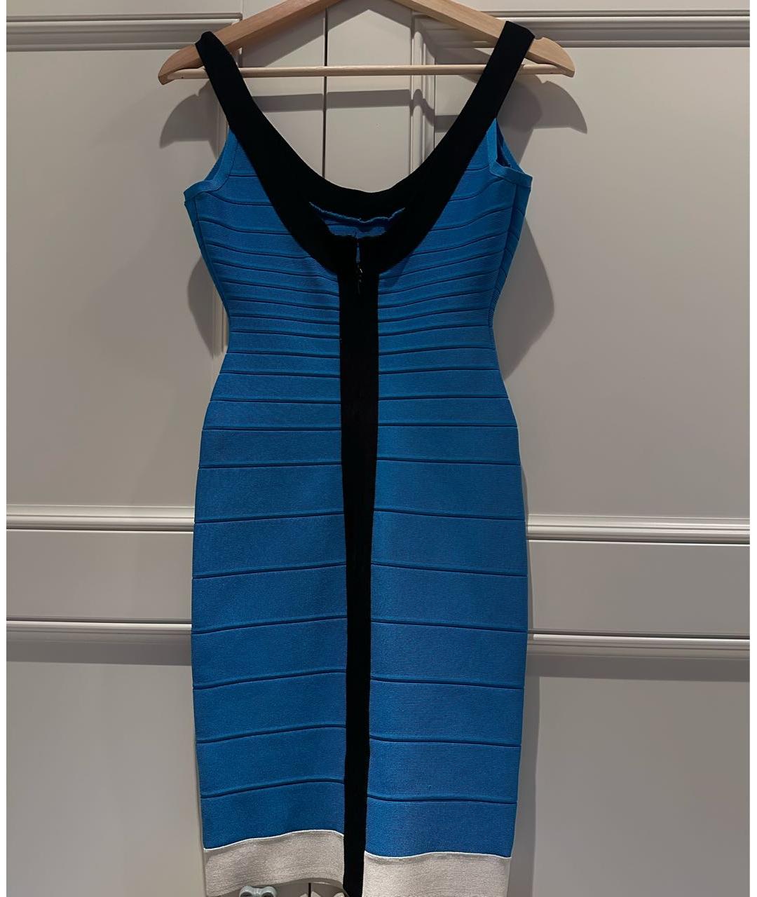 HERVE LEGER Синее платье, фото 2