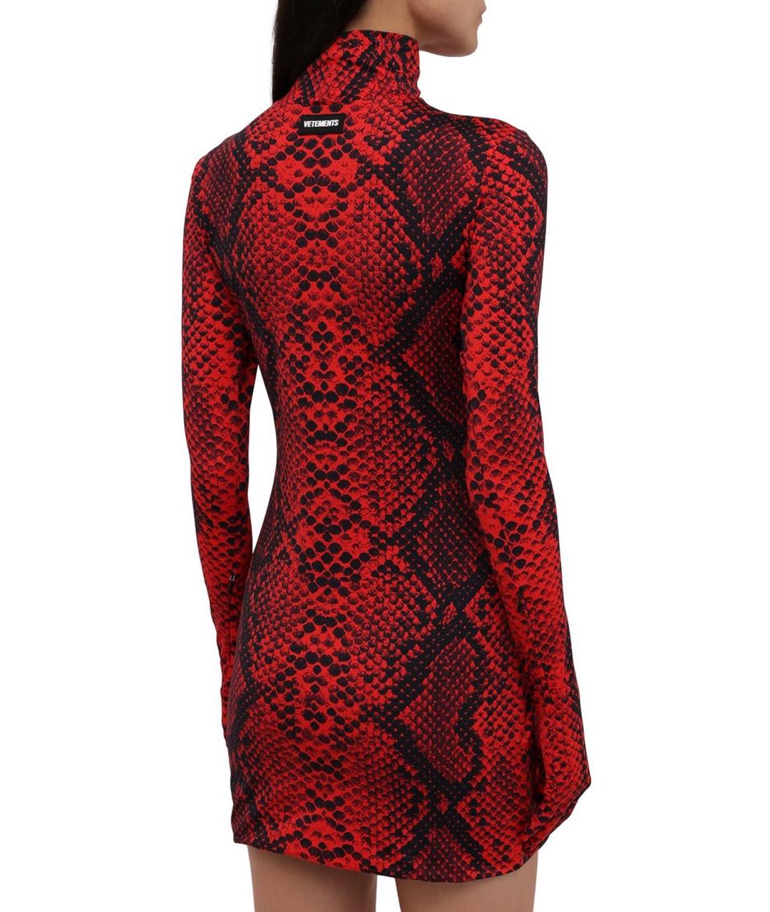 VETEMENTS Красное полиамидовое вечернее платье, фото 3