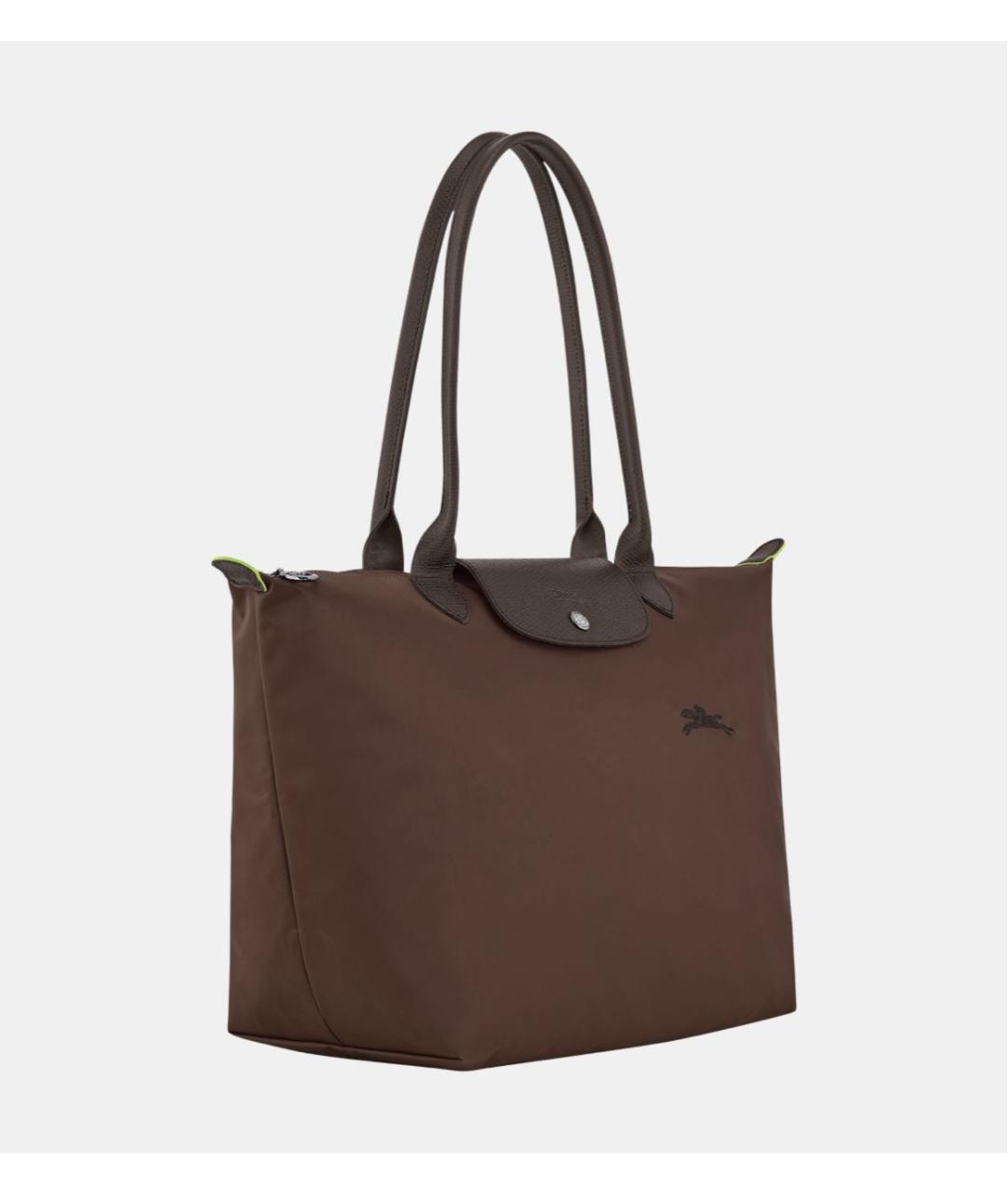 LONGCHAMP Коричневая кожаная сумка тоут, фото 2