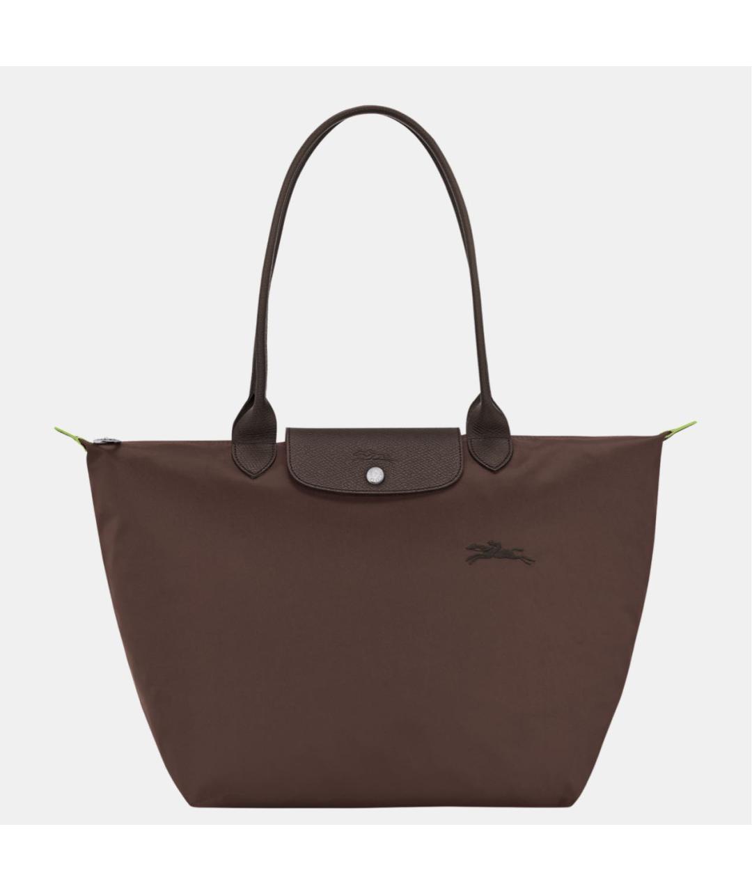LONGCHAMP Коричневая кожаная сумка тоут, фото 9