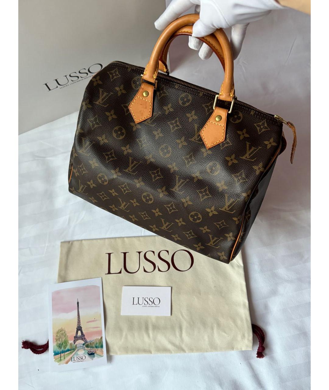 LOUIS VUITTON Коричневая кожаная сумка тоут, фото 2
