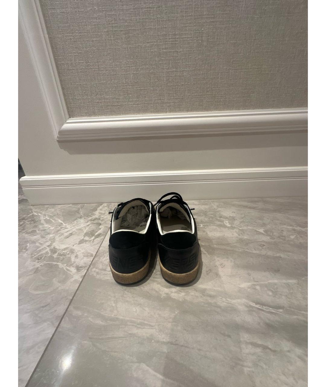 GOLDEN GOOSE DELUXE BRAND Черные кожаные кеды, фото 4