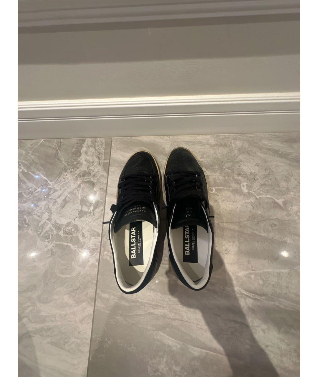 GOLDEN GOOSE DELUXE BRAND Черные кожаные кеды, фото 6