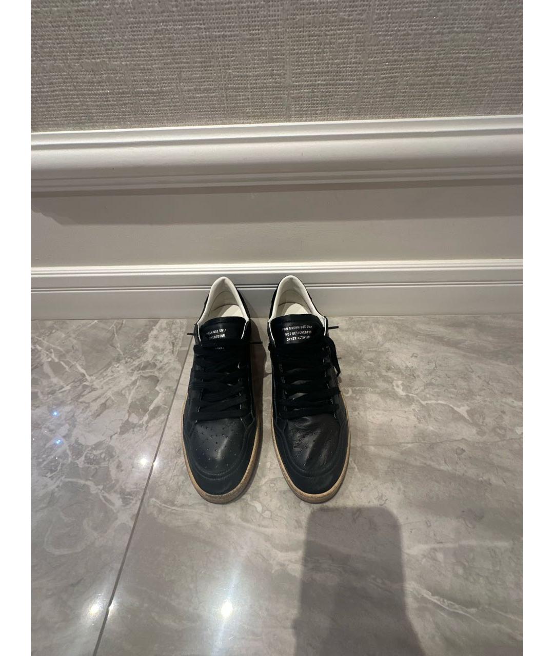 GOLDEN GOOSE DELUXE BRAND Черные кожаные кеды, фото 2