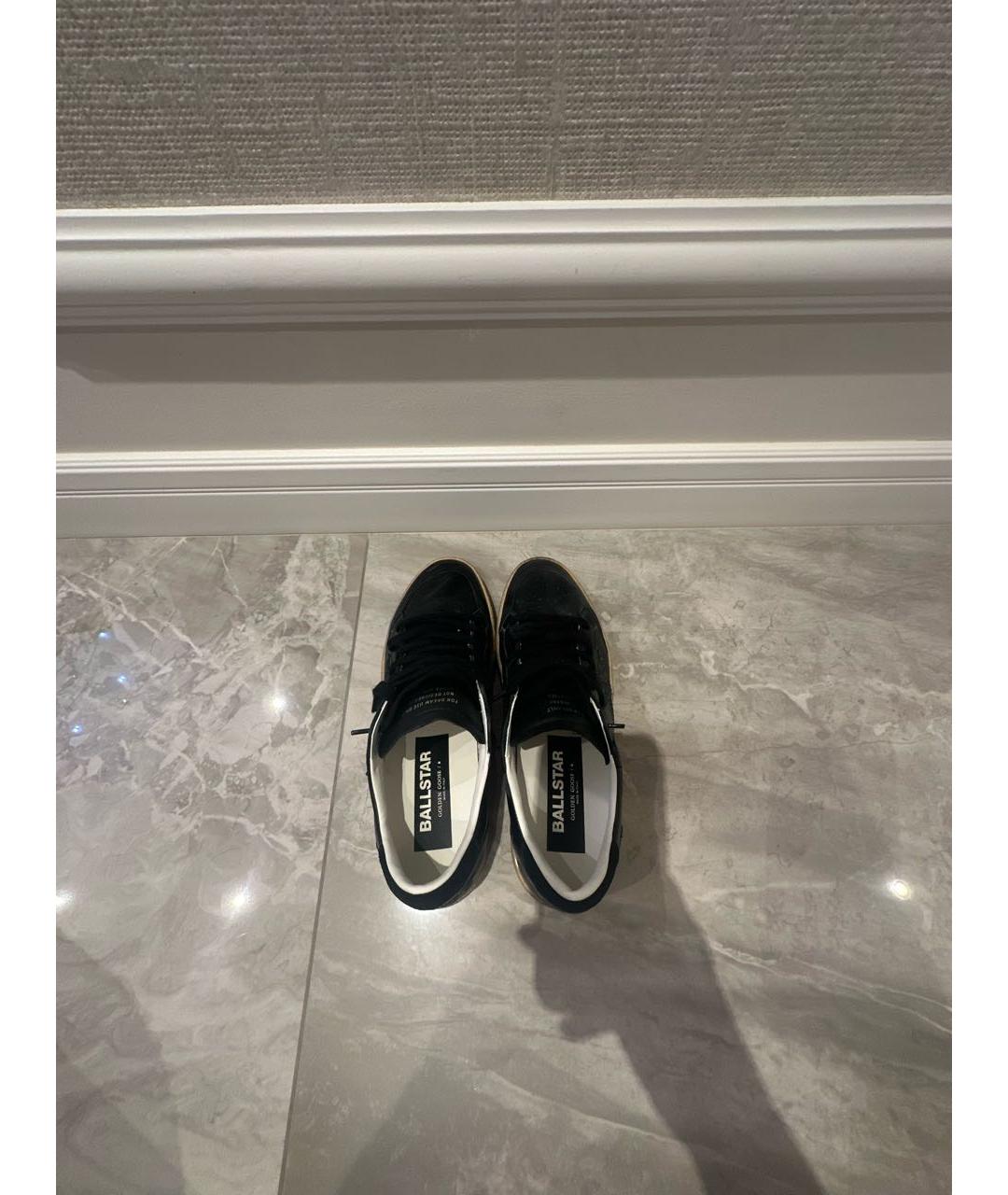 GOLDEN GOOSE DELUXE BRAND Черные кожаные кеды, фото 3