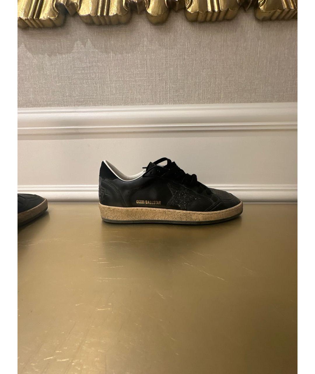 GOLDEN GOOSE DELUXE BRAND Черные кожаные кеды, фото 8