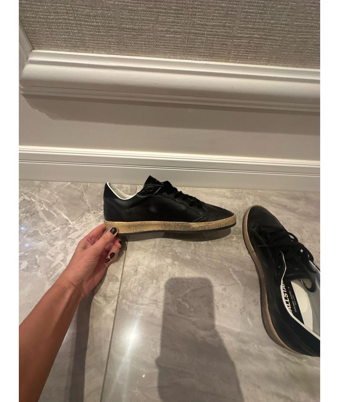 GOLDEN GOOSE DELUXE BRAND Черные кожаные кеды, фото 7