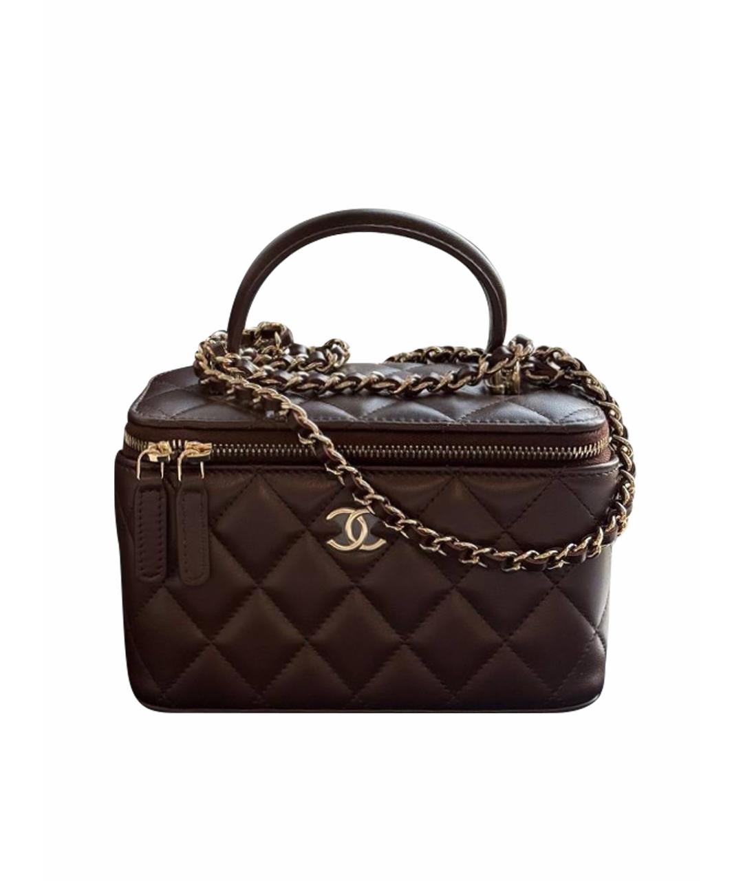 CHANEL Бордовая кожаная сумка через плечо, фото 1