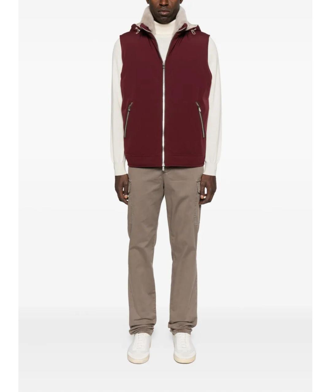 BRUNELLO CUCINELLI Бежевые хлопковые прямые джинсы, фото 2