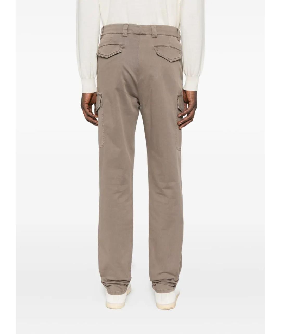 BRUNELLO CUCINELLI Бежевые хлопковые прямые джинсы, фото 3