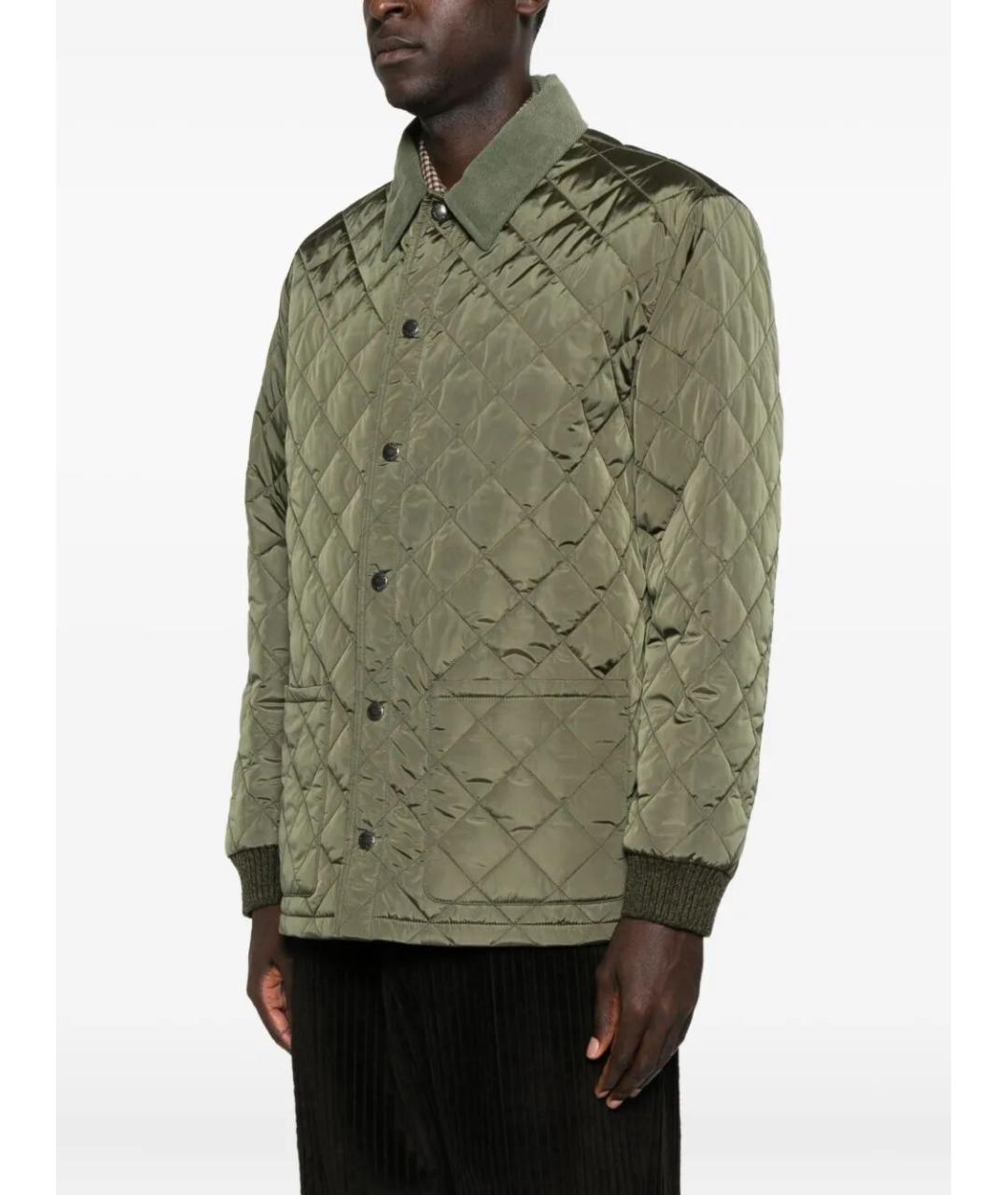 PRADA Хаки полиамидовая куртка, фото 4