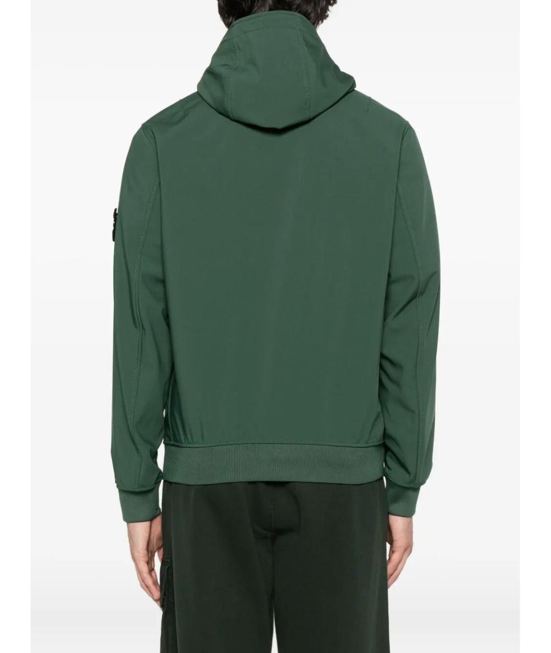 STONE ISLAND Зеленая полиэстеровая куртка, фото 5