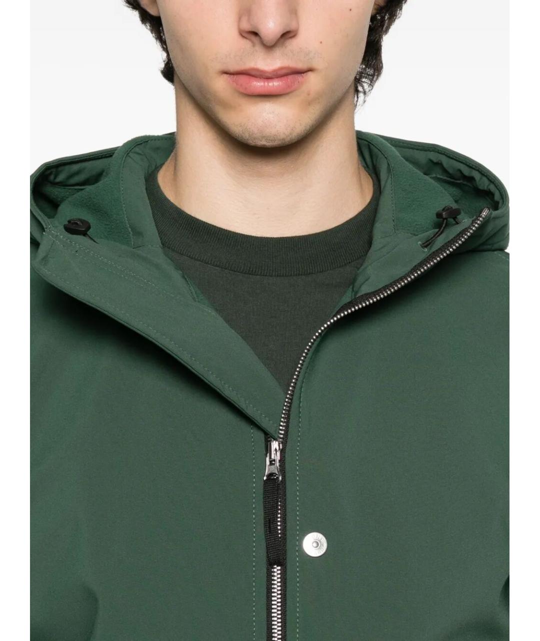 STONE ISLAND Зеленая полиэстеровая куртка, фото 4