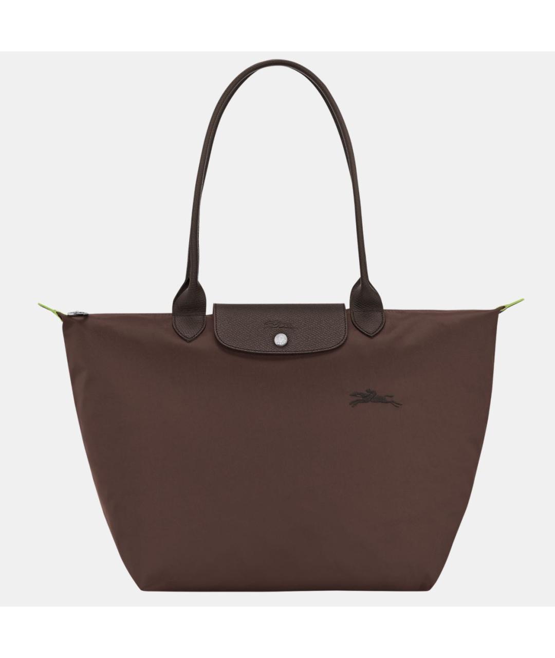 LONGCHAMP Коричневая кожаная сумка тоут, фото 9