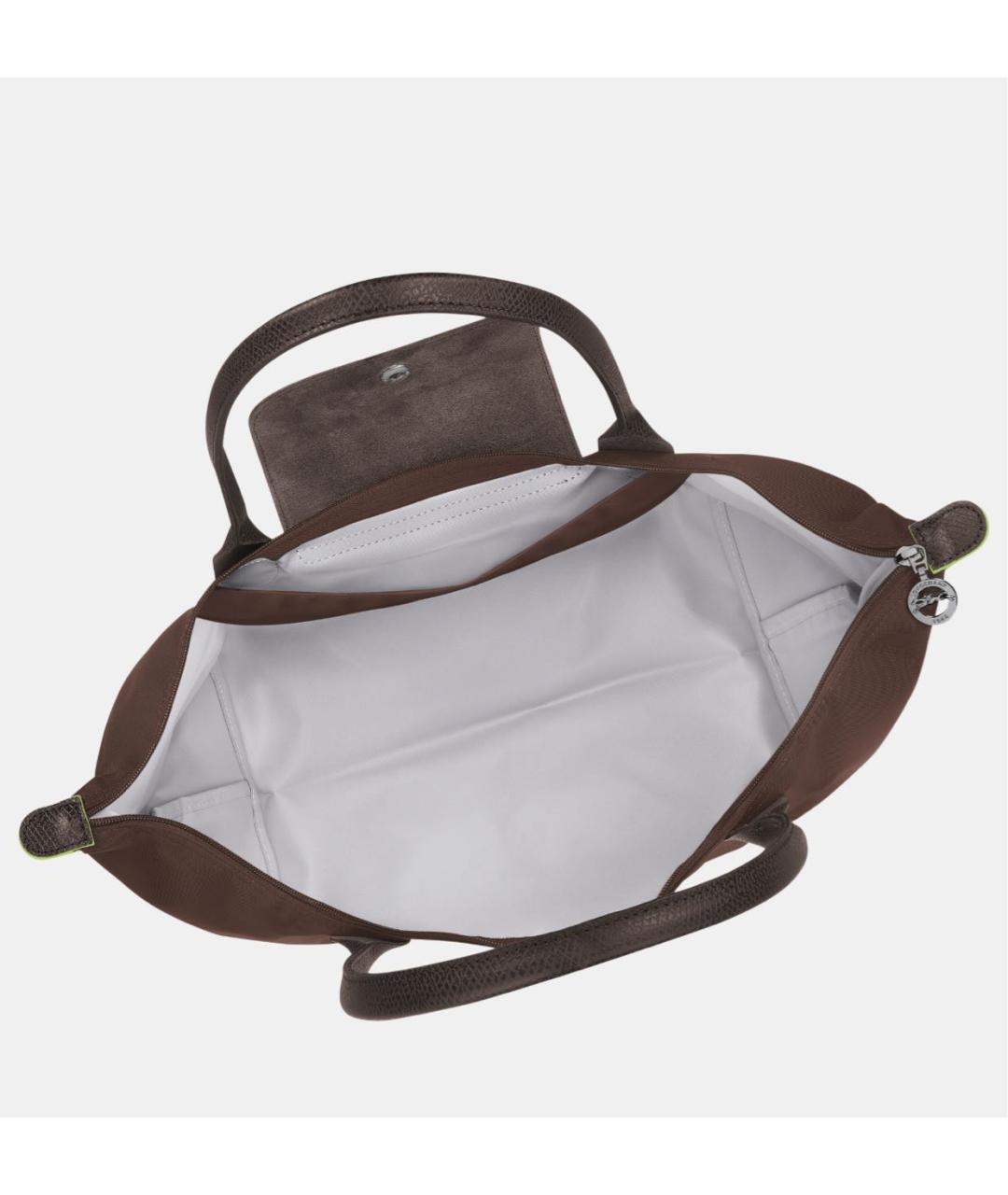 LONGCHAMP Коричневая кожаная сумка тоут, фото 4