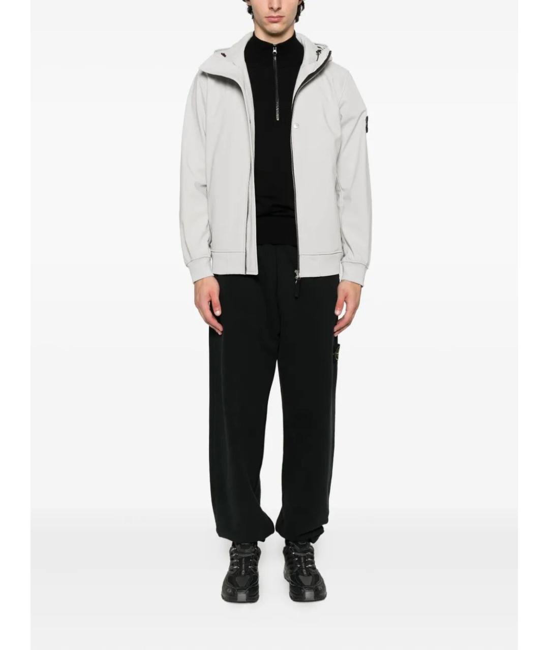 STONE ISLAND Серая полиэстеровая куртка, фото 2