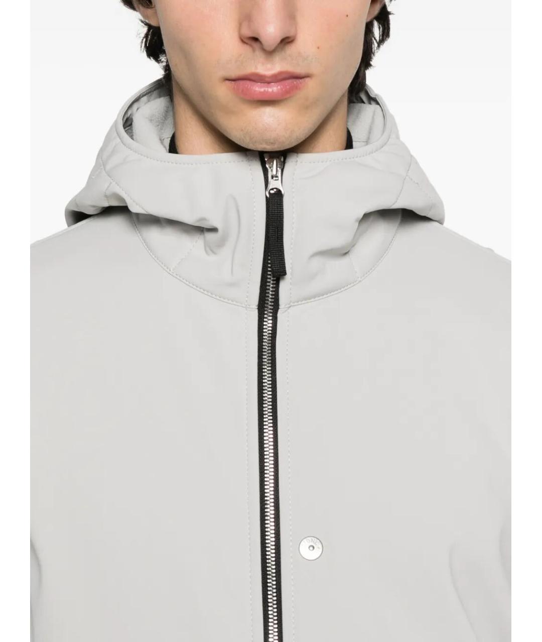 STONE ISLAND Серая полиэстеровая куртка, фото 5