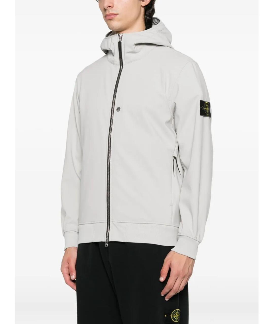STONE ISLAND Серая полиэстеровая куртка, фото 4