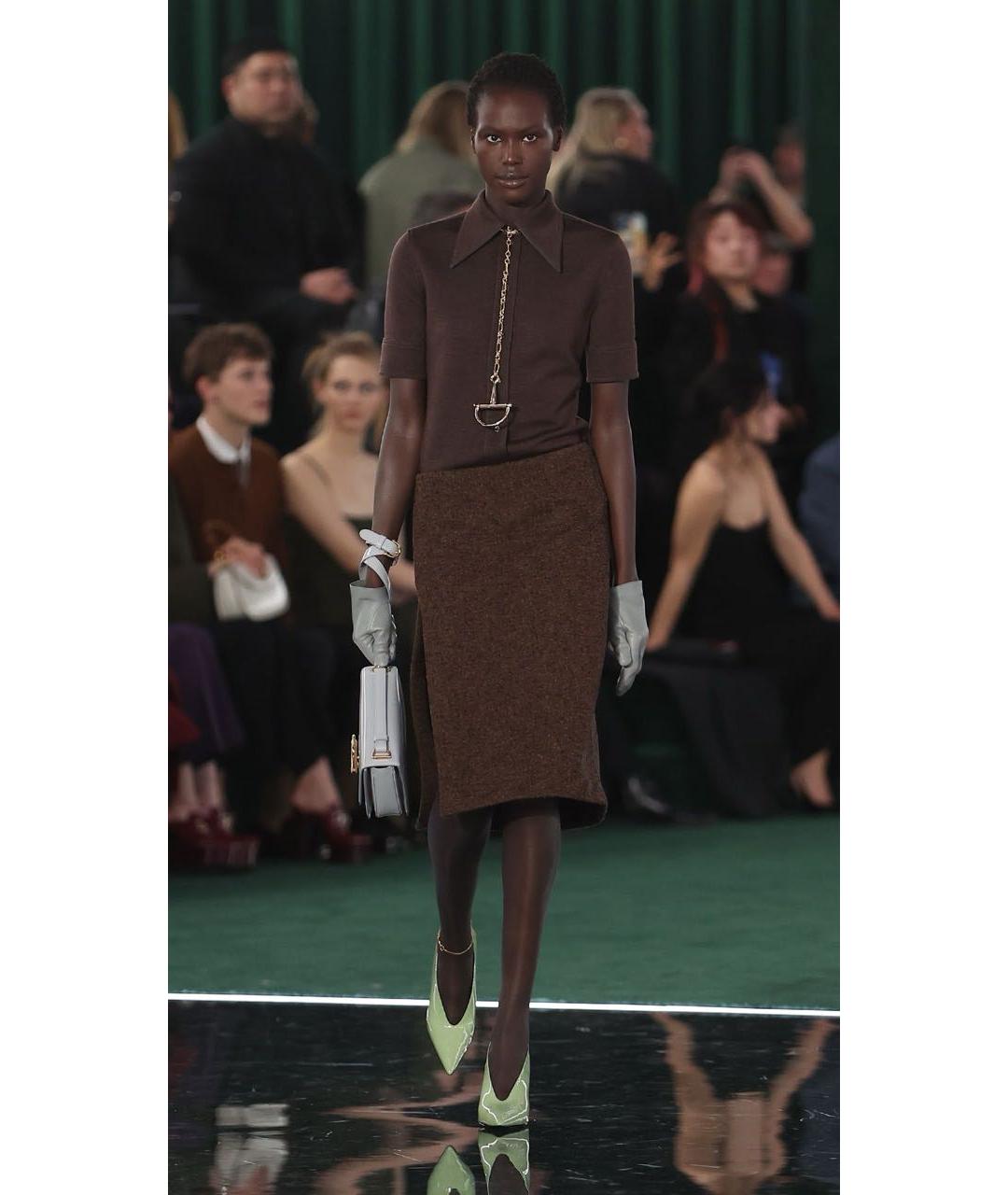 GUCCI Коричневая хлопковая рубашка, фото 8