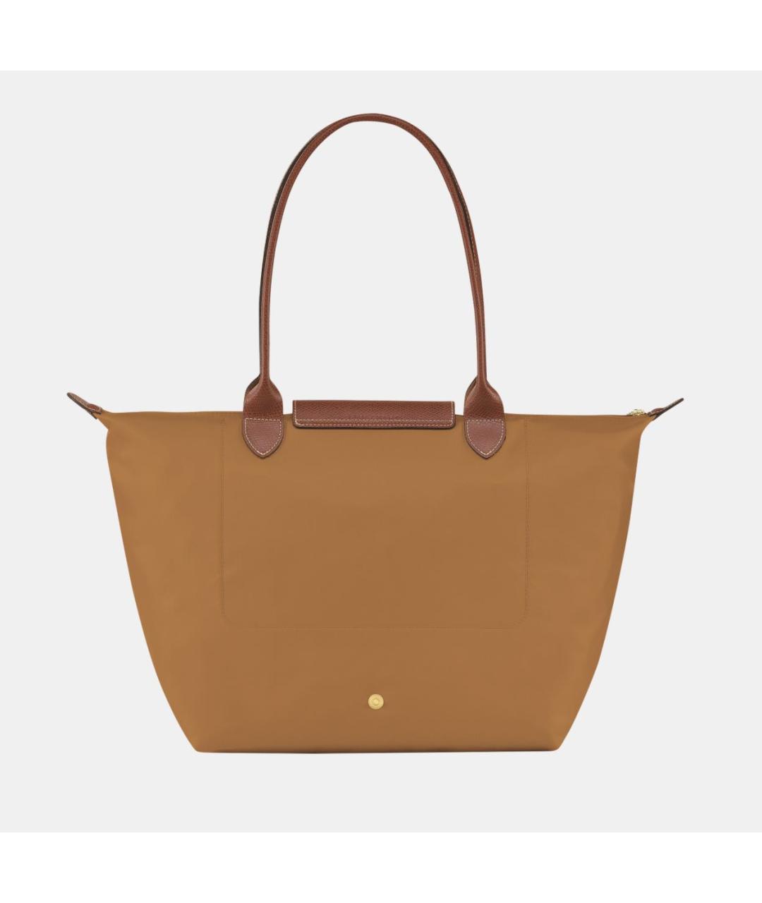 LONGCHAMP Горчичная кожаная сумка тоут, фото 3