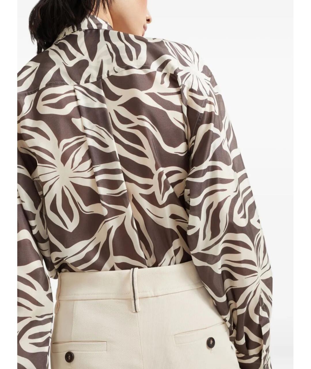 BRUNELLO CUCINELLI Белые вискозные брюки узкие, фото 3