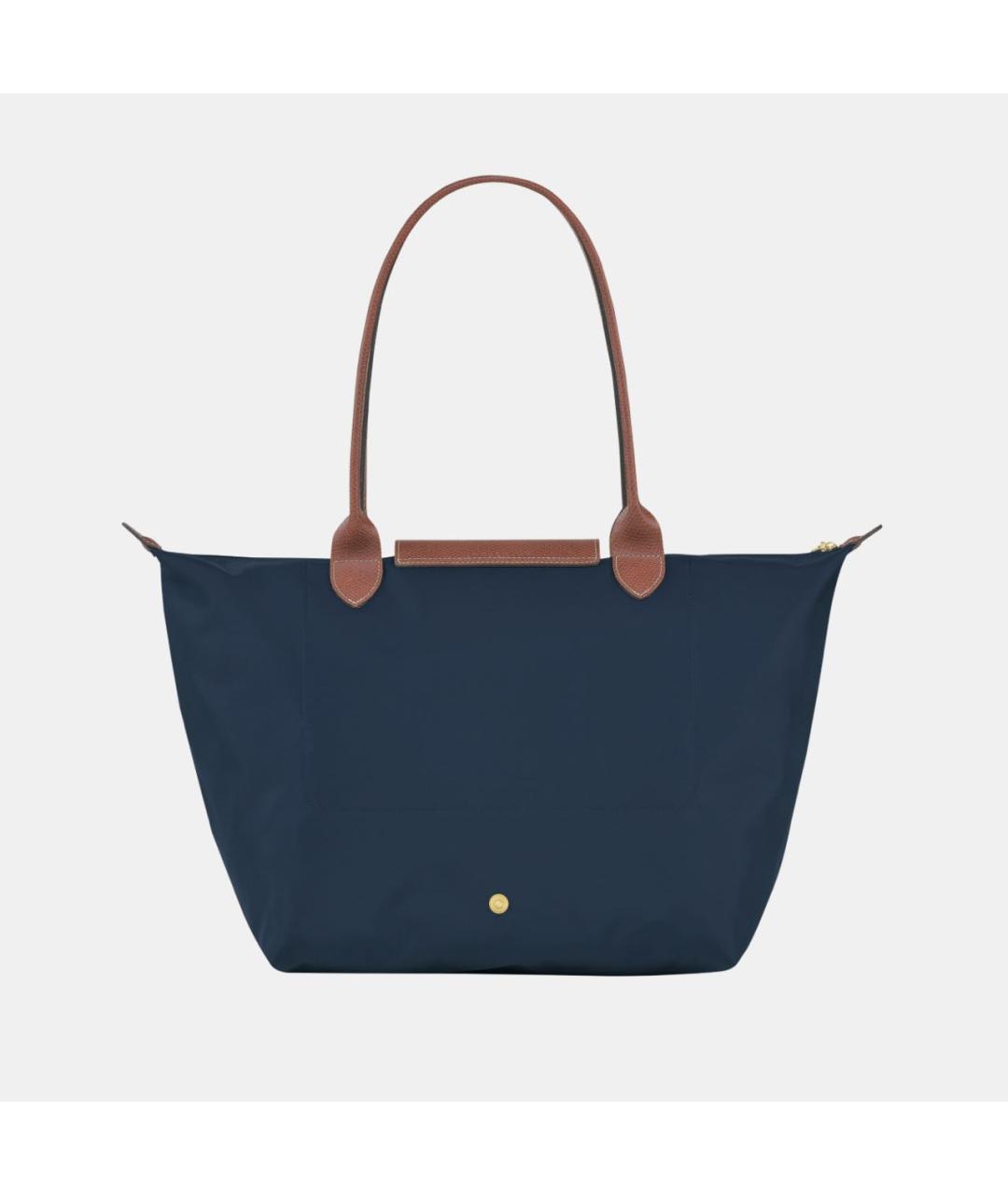 LONGCHAMP Темно-синяя кожаная сумка тоут, фото 3