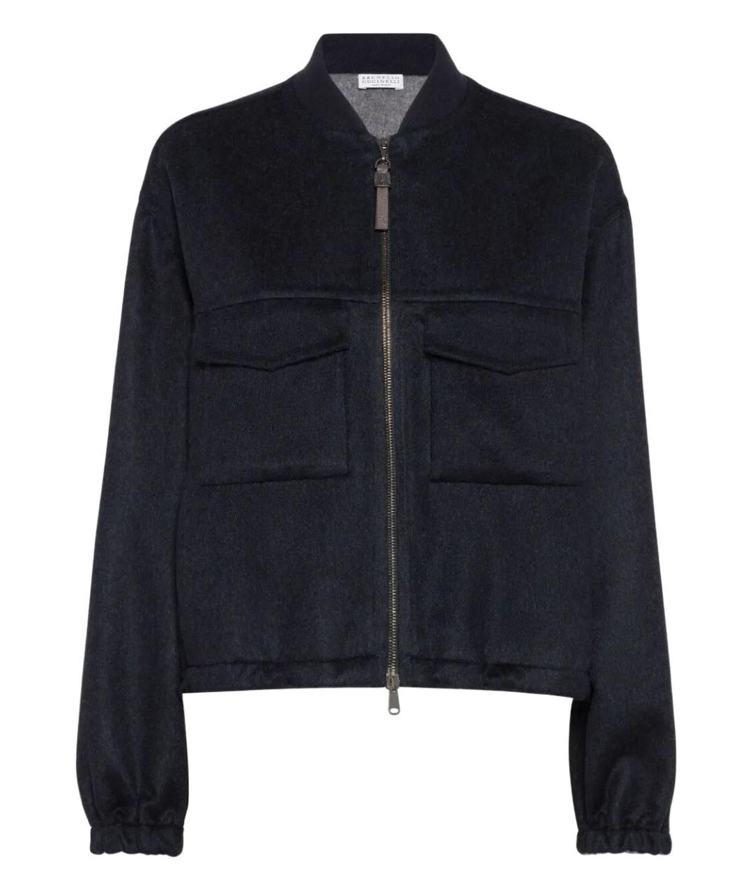 BRUNELLO CUCINELLI Темно-синяя шерстяная куртка, фото 1