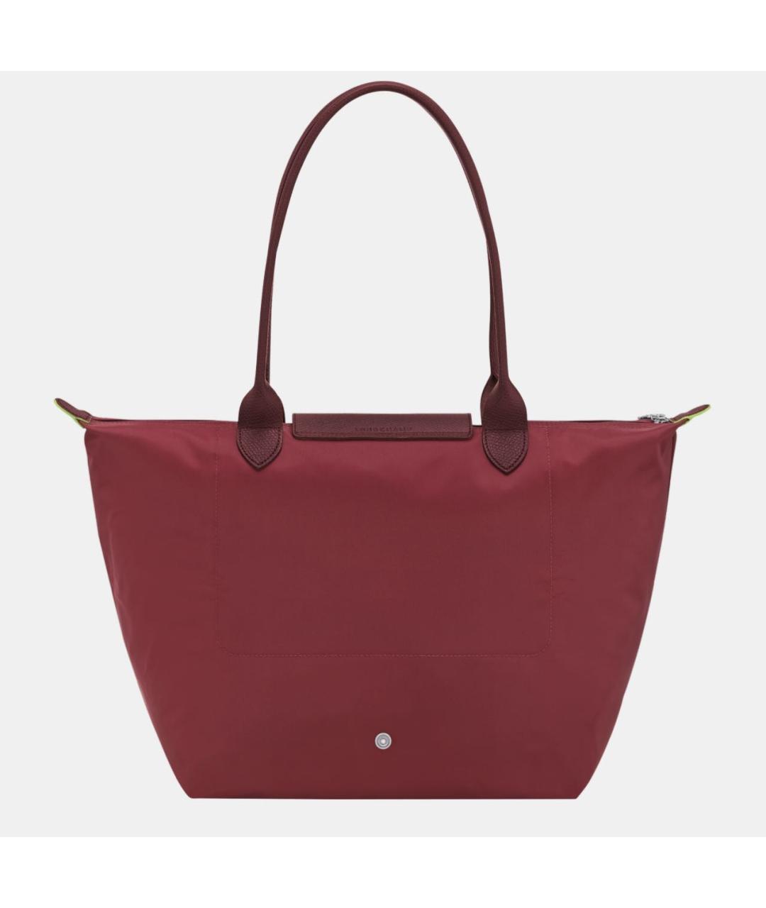 LONGCHAMP Бордовая кожаная сумка тоут, фото 3