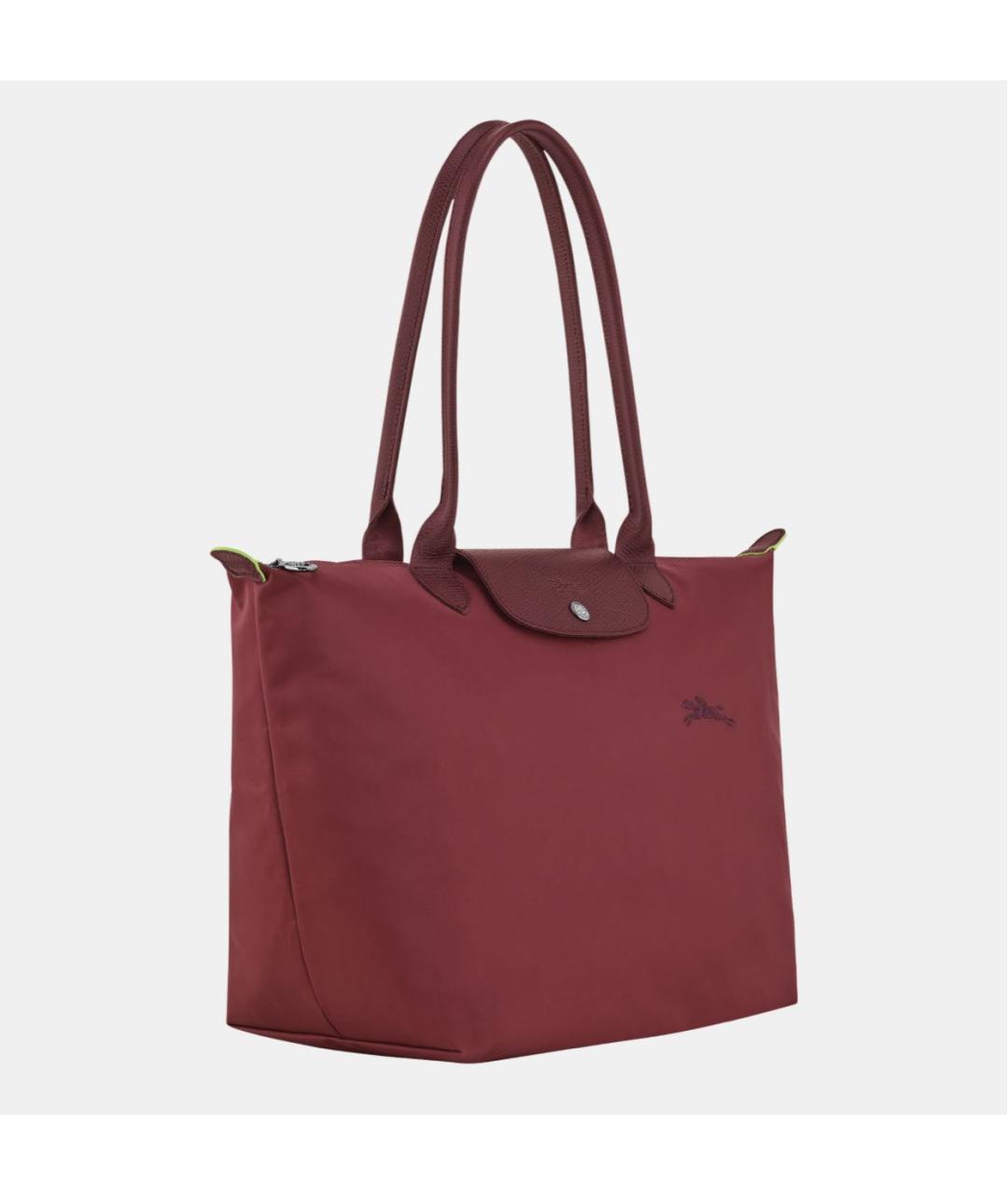 LONGCHAMP Бордовая кожаная сумка тоут, фото 2