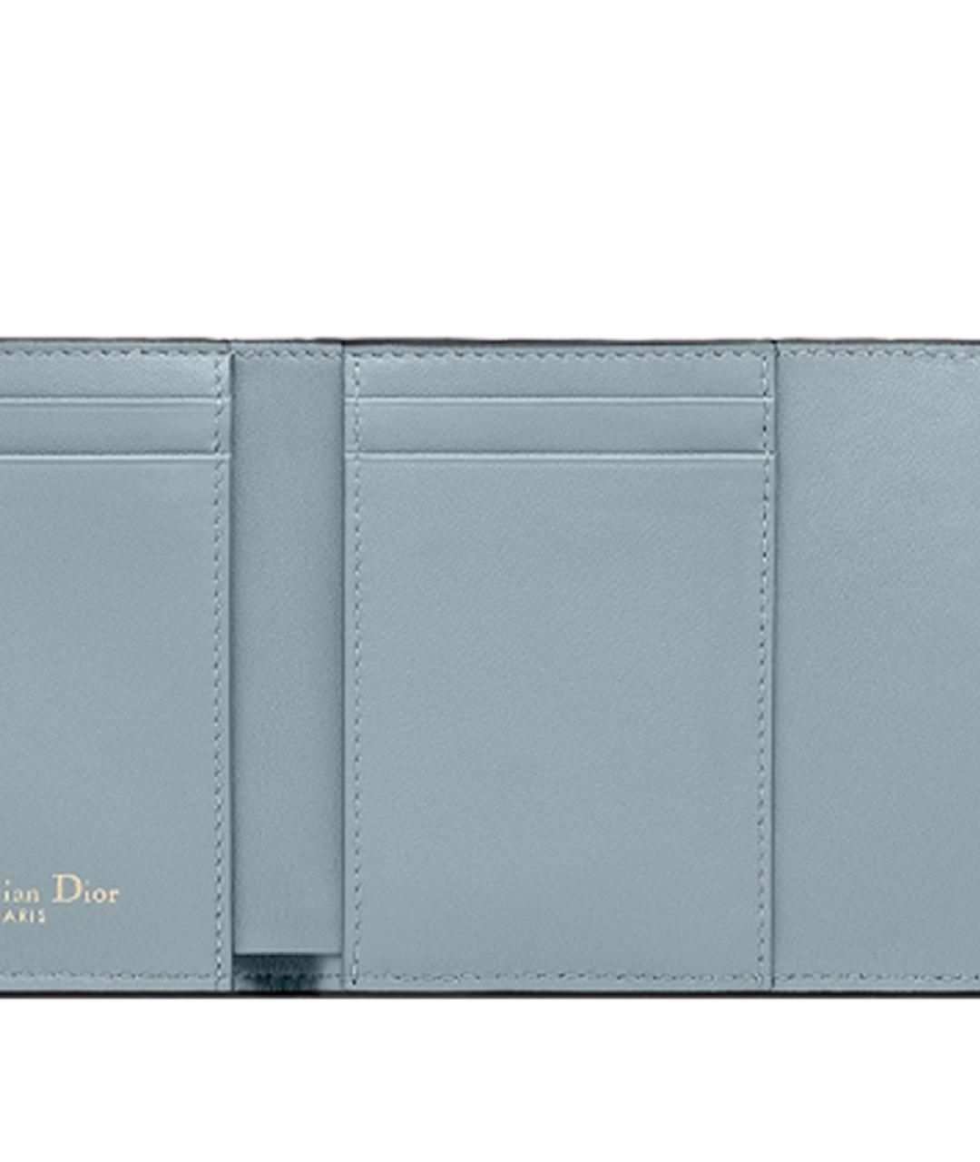 CHRISTIAN DIOR Голубой кожаный кошелек, фото 6