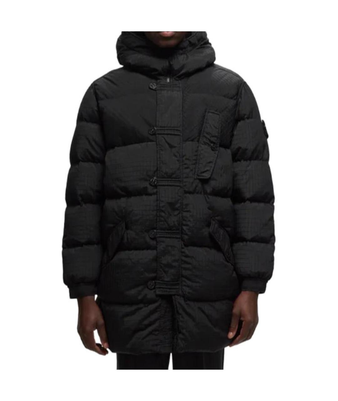 STONE ISLAND Черный пуховик, фото 2