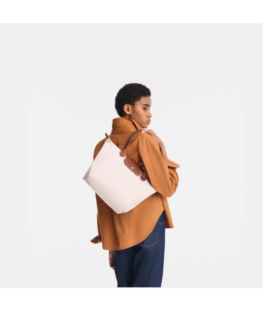 LONGCHAMP Бежевая кожаная сумка тоут, фото 5