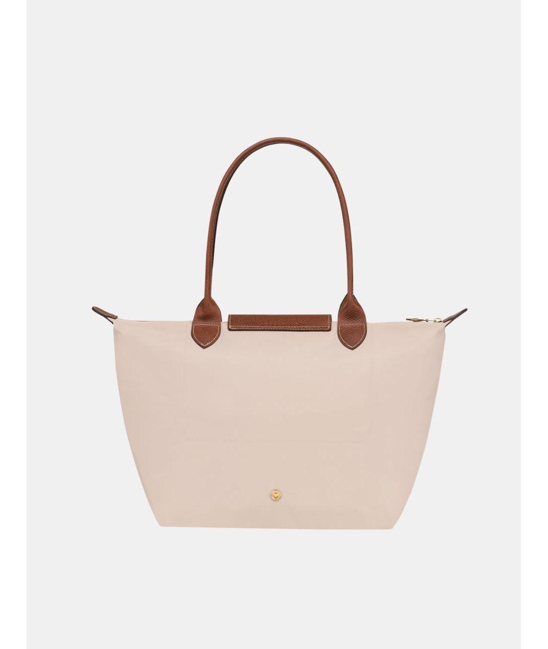 LONGCHAMP Бежевая кожаная сумка тоут, фото 3