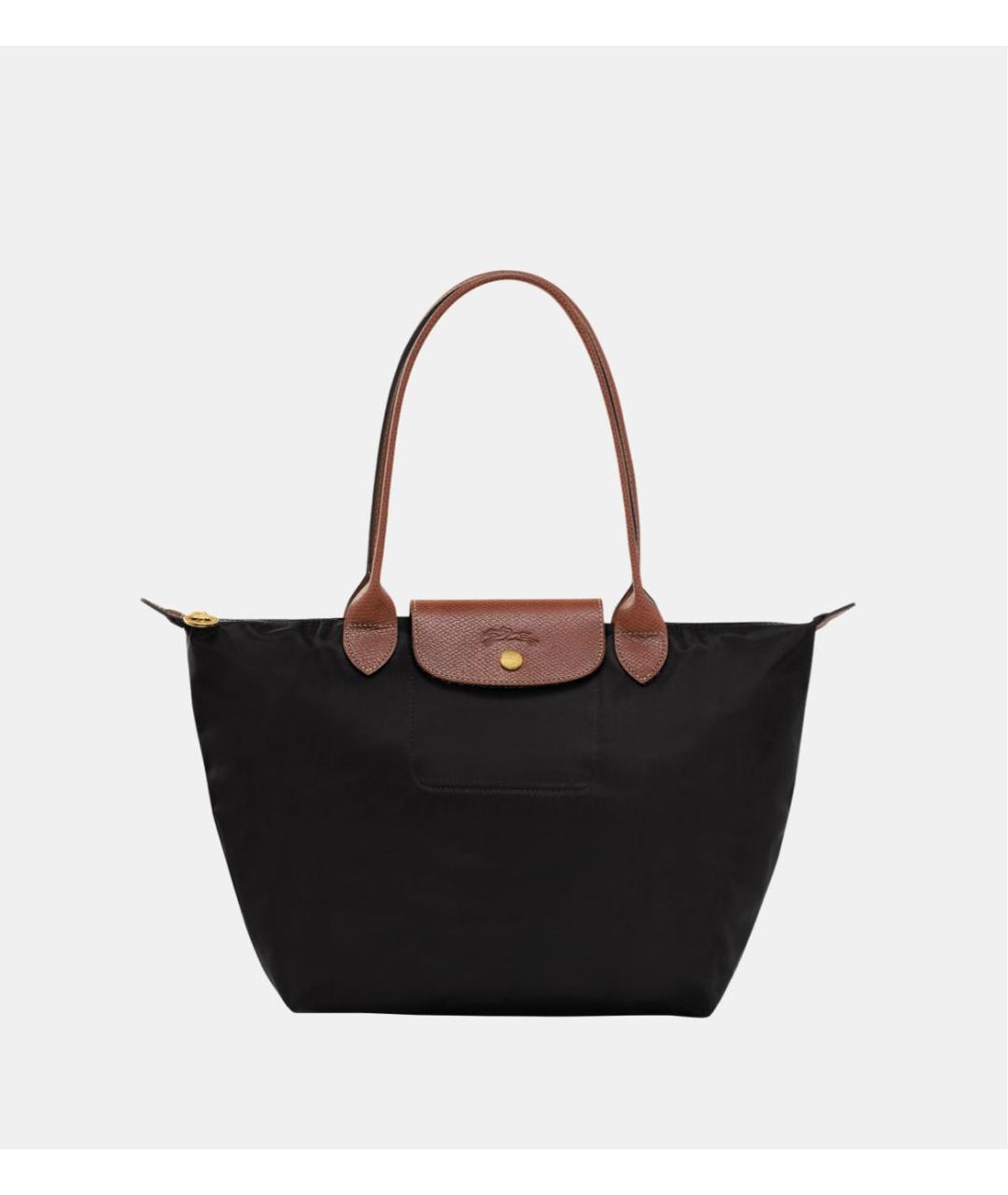 LONGCHAMP Черная кожаная сумка тоут, фото 9