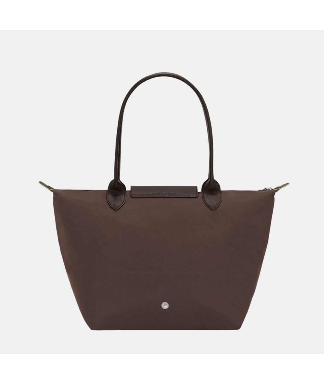 LONGCHAMP Коричневая кожаная сумка тоут, фото 3
