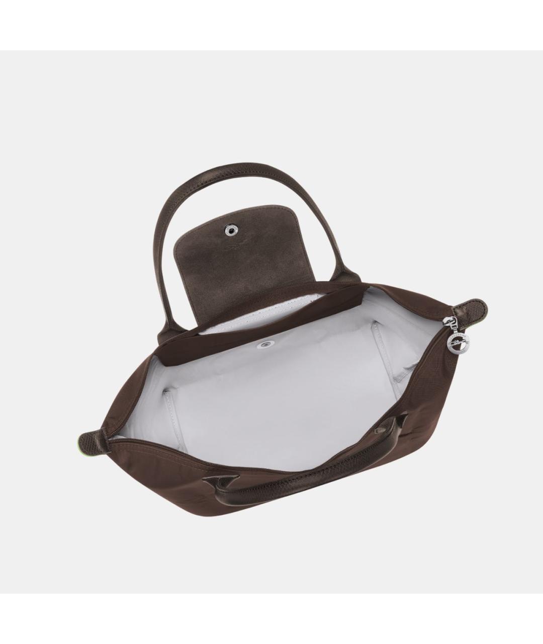 LONGCHAMP Коричневая кожаная сумка тоут, фото 4