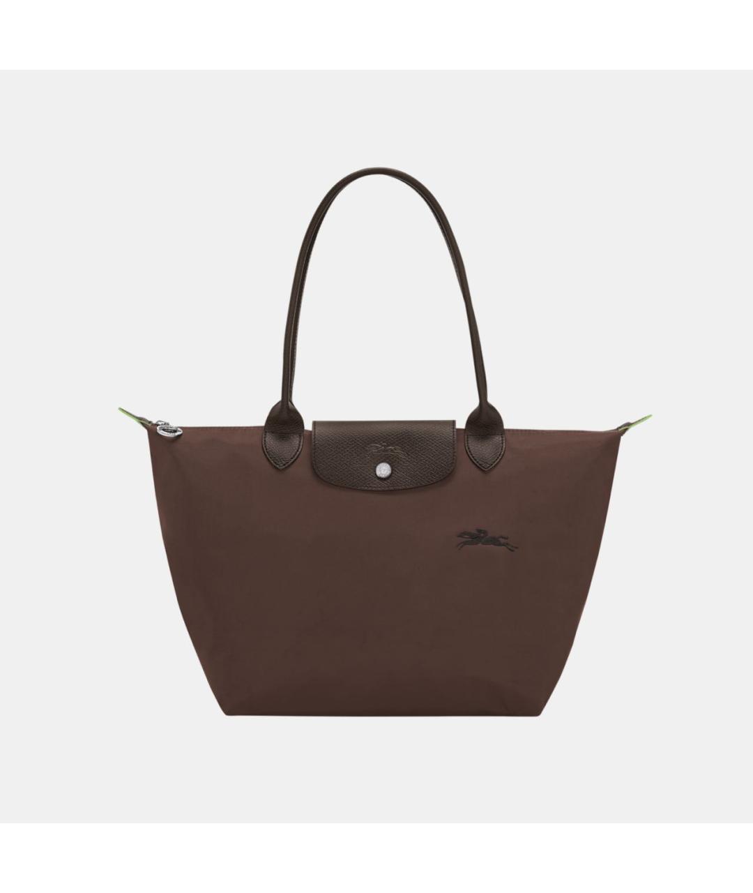 LONGCHAMP Коричневая кожаная сумка тоут, фото 9