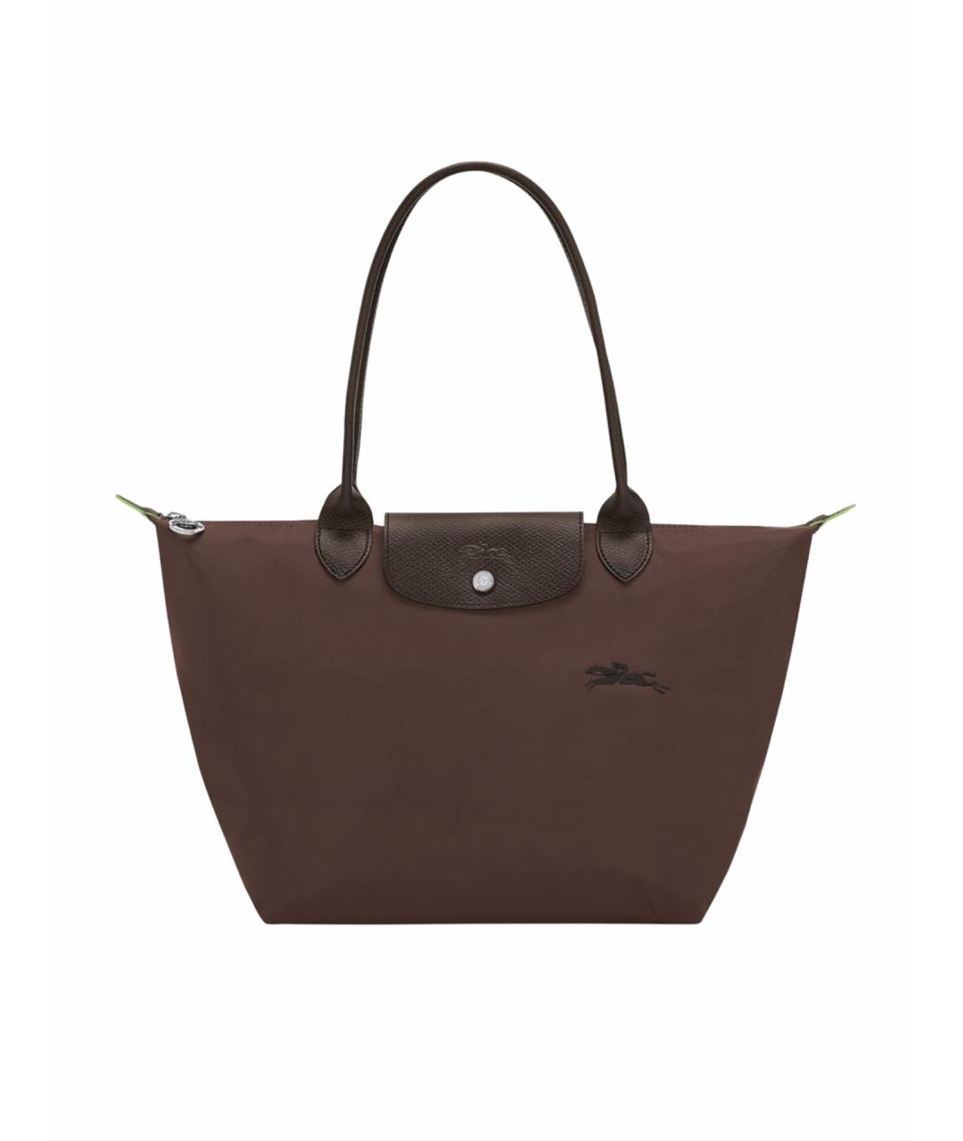 LONGCHAMP Коричневая кожаная сумка тоут, фото 1