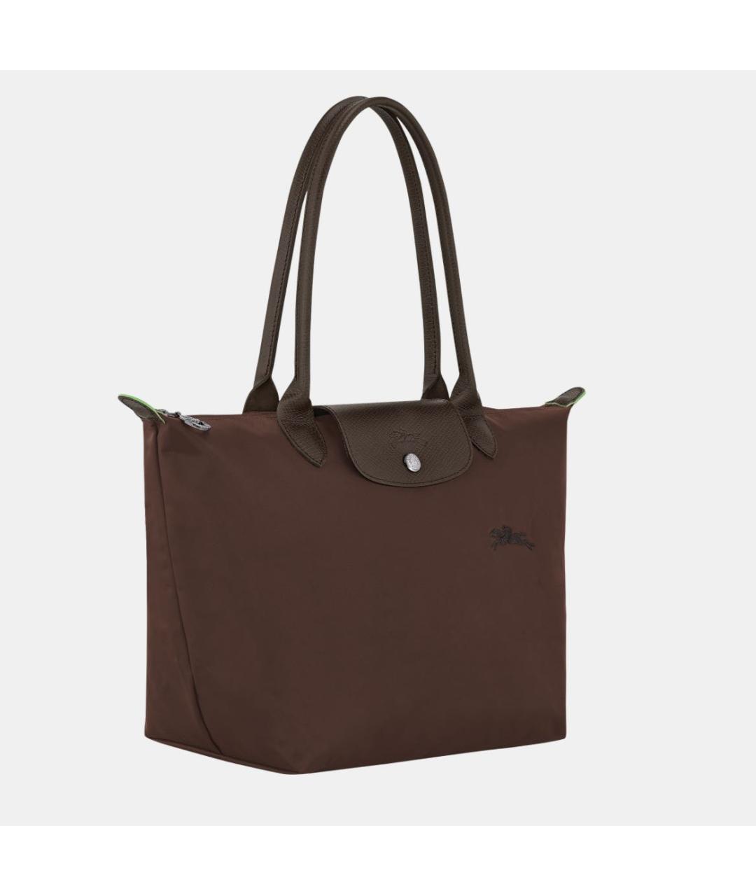 LONGCHAMP Коричневая кожаная сумка тоут, фото 2