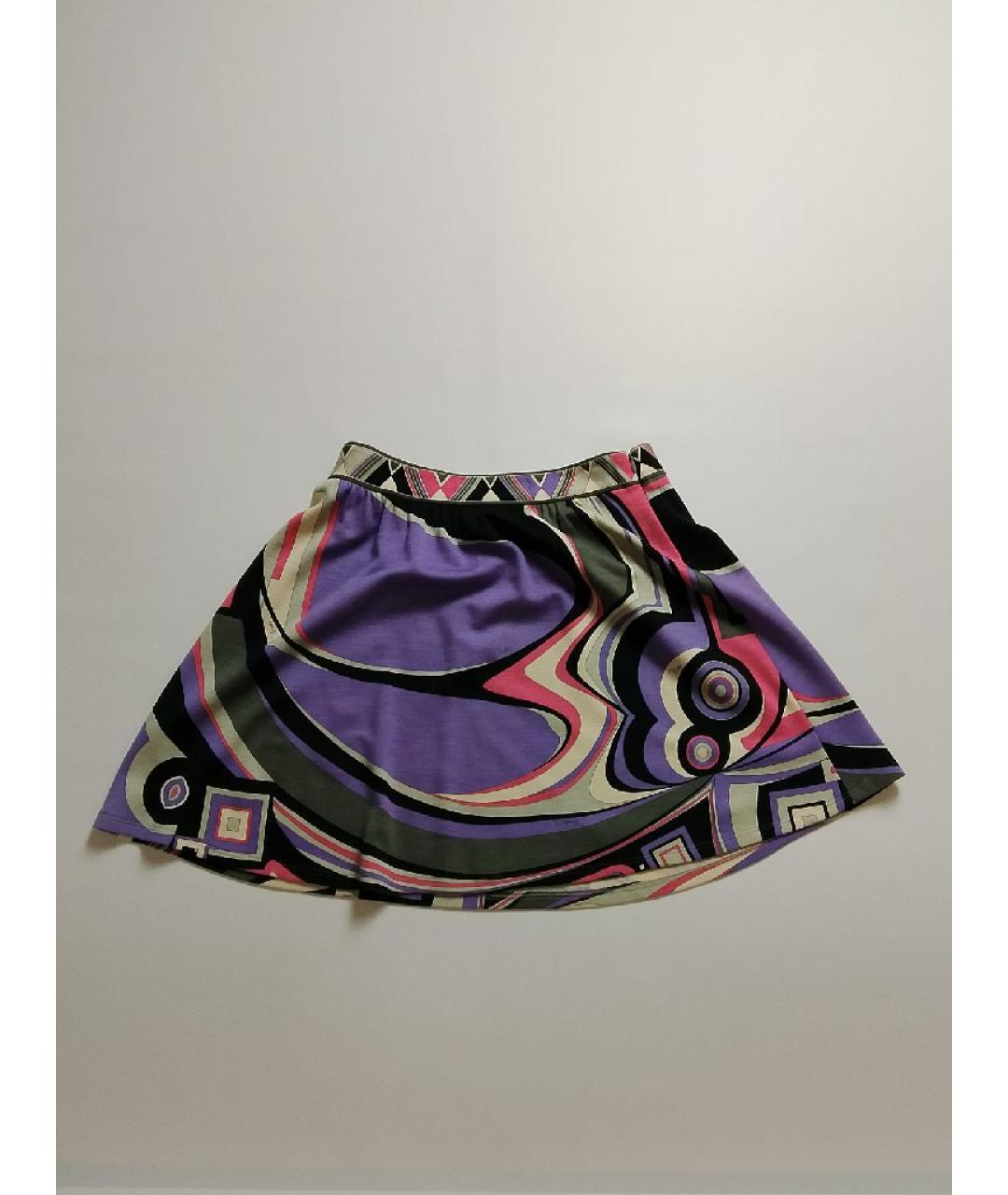 EMILIO PUCCI Мульти шерстяная юбка мини, фото 2