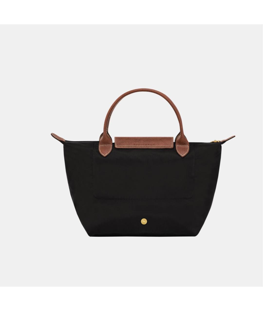 LONGCHAMP Черная кожаная сумка с короткими ручками, фото 3