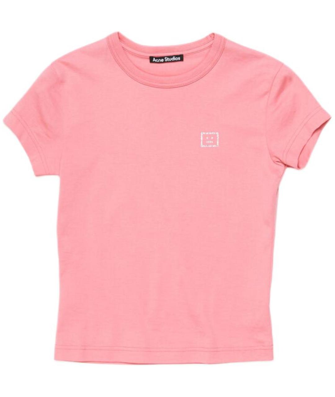 ACNE STUDIOS Розовая хлопковая футболка, фото 1