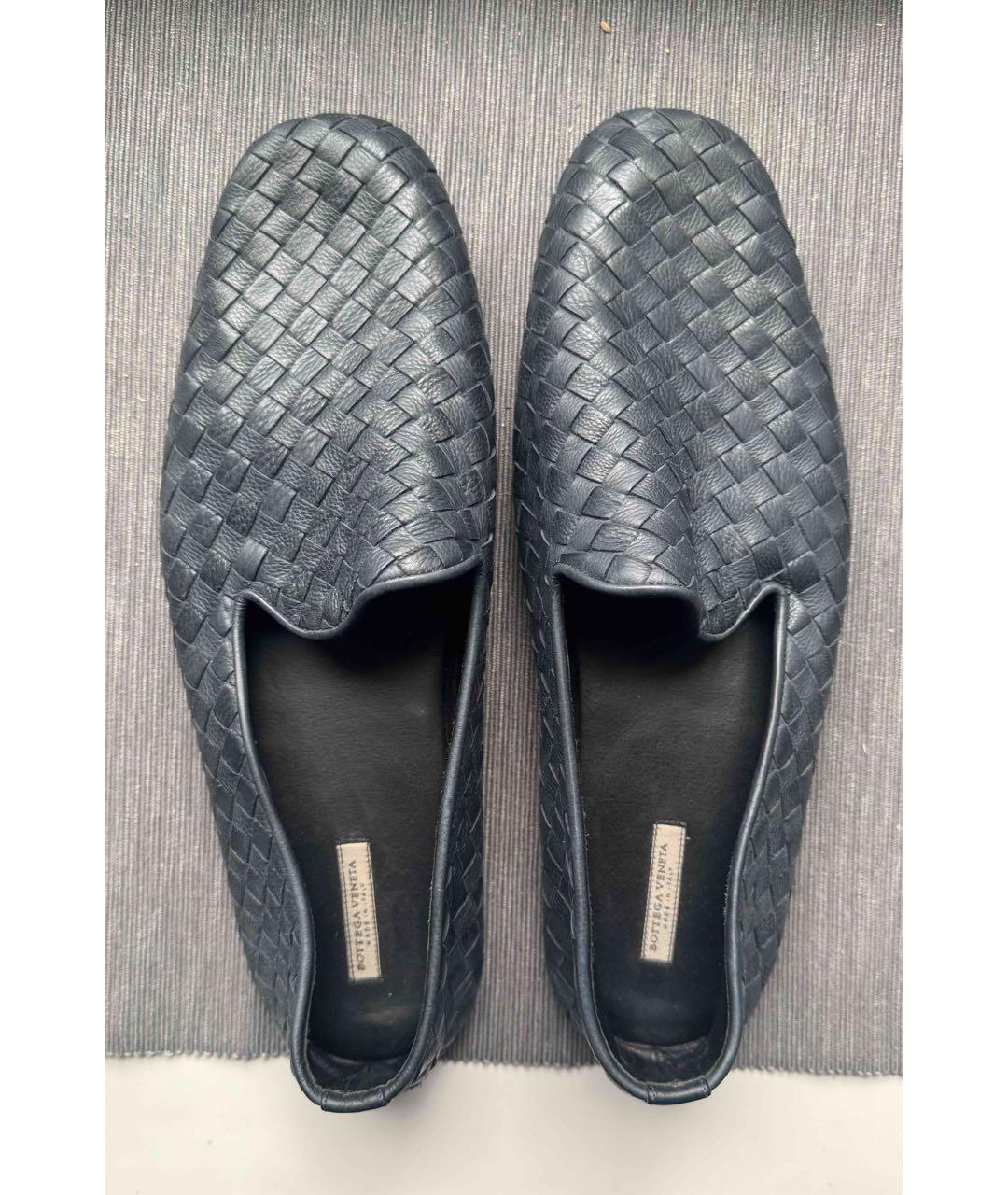 BOTTEGA VENETA Синие кожаные лоферы, фото 3
